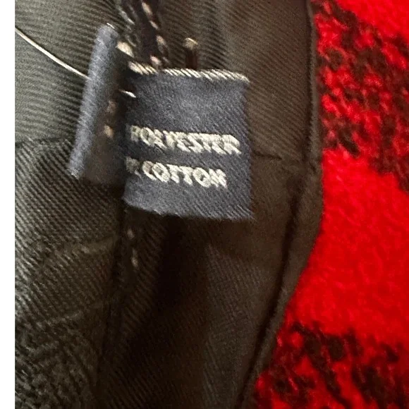 Burberry Red Black Plaid Wool Blend Bucket Hat Women's Size Small Medium - Picture 8 of 11